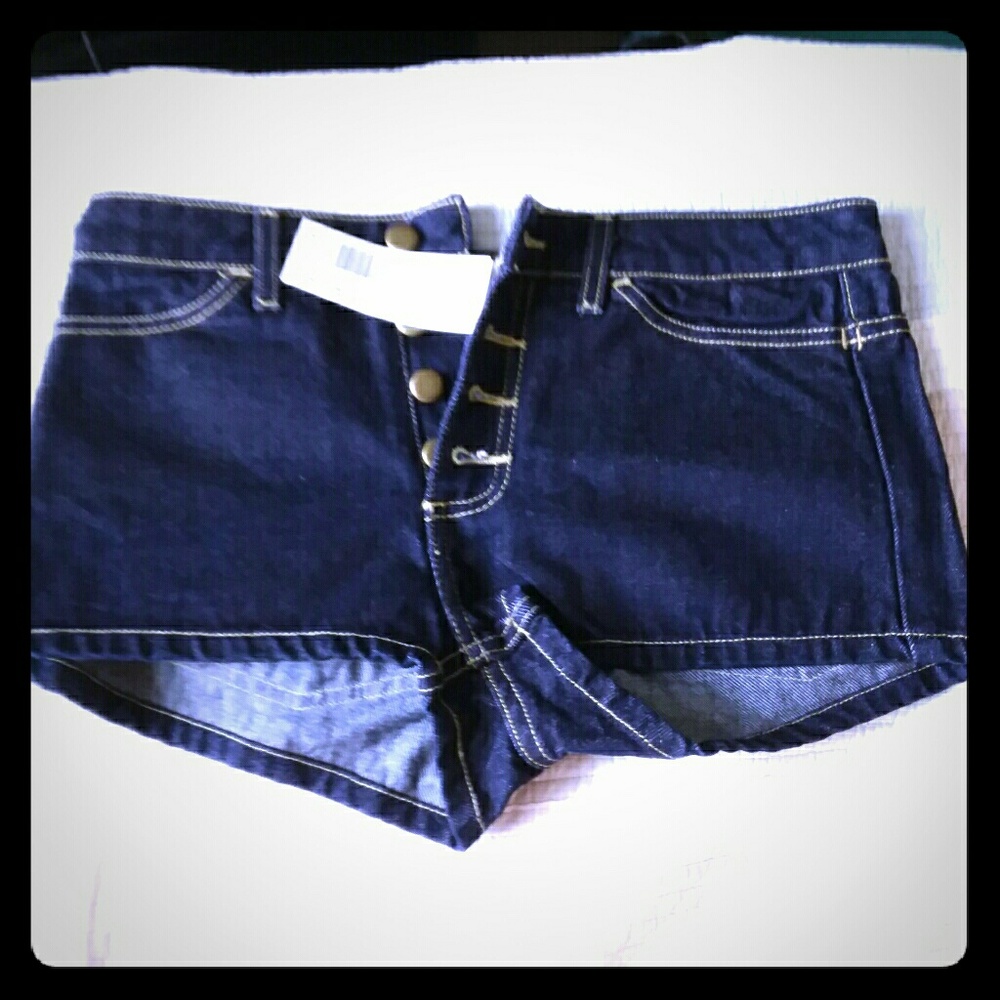 NWT American Apparel High Waist Jean Shorts